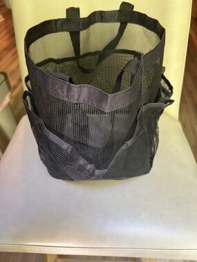 Black Mesh shower caddy bag